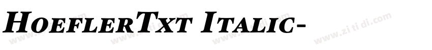 HoeflerTxt Italic字体转换